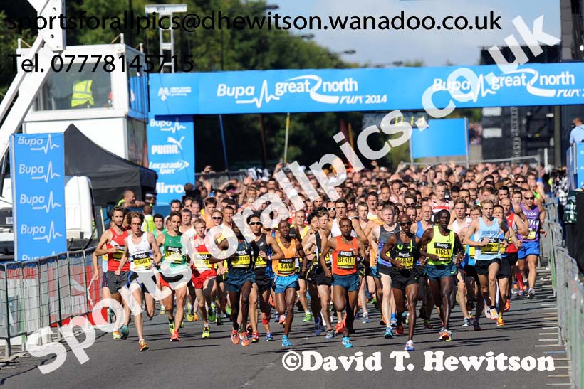 Start of the mens 2014 BUPA Great North Run. Photo: David T. Hewitson/Sports for All Pics